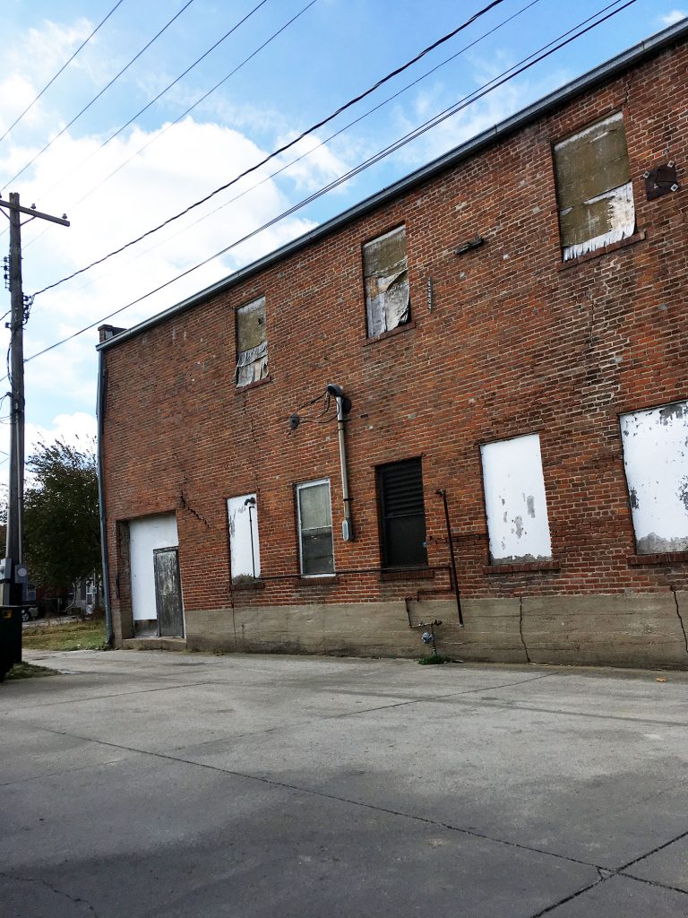 The back of the building